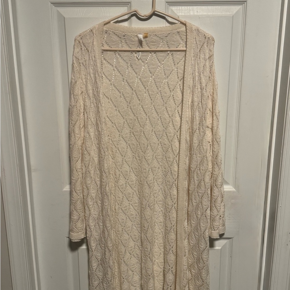 Cream Knit Cardigan women’s 3X